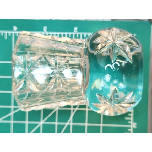 Vintage Lead Crystal Toothpick Holder, Small Vase With Starburst Design - Picture 5 of 8